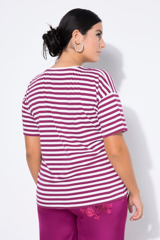Striped City Embroidered Short Sleeve Tee