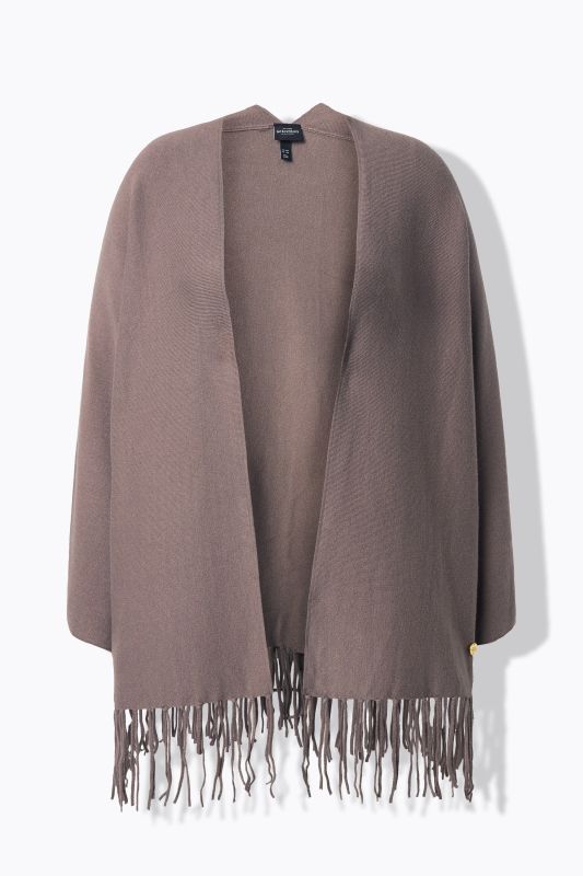 Жилетка плетена с ресни на подгъва