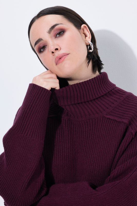 Пуловер с висока яка