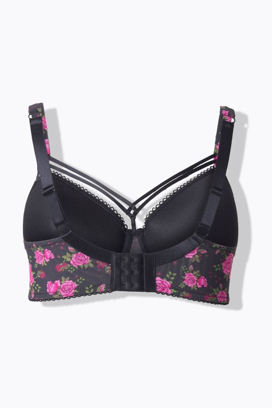 Сутиен с принт на рози