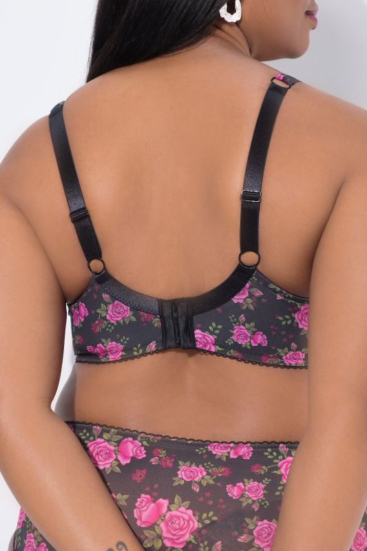 Сутиен с принт на рози