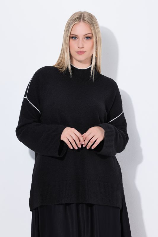 Пуловер с декоративни акценти