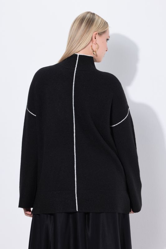 Пуловер с декоративни акценти