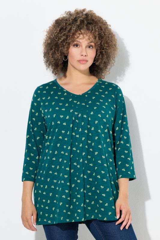 Тениска с принт на цветя