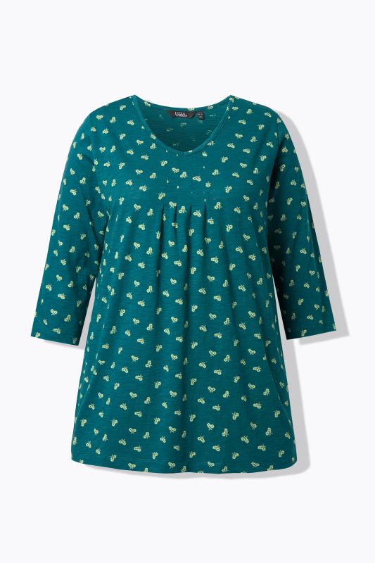 Тениска с принт на цветя