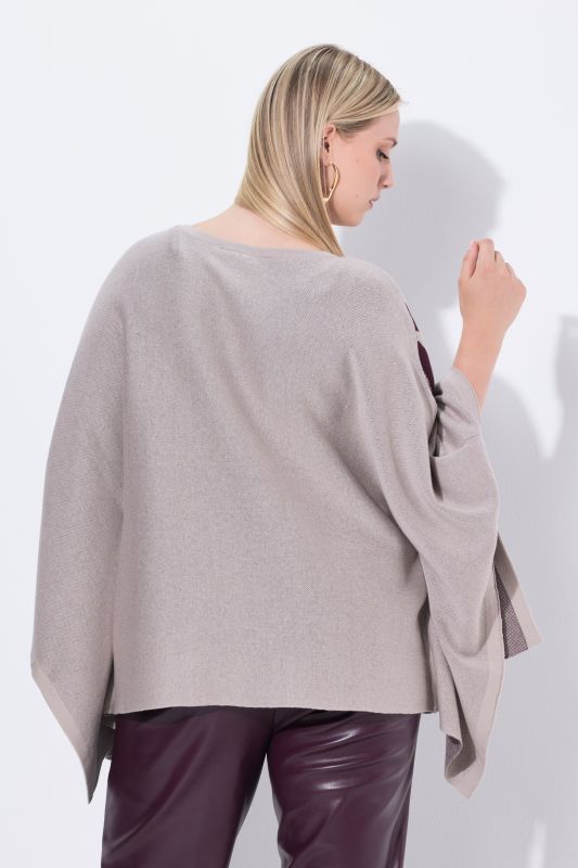 Пончо с рисуван принт