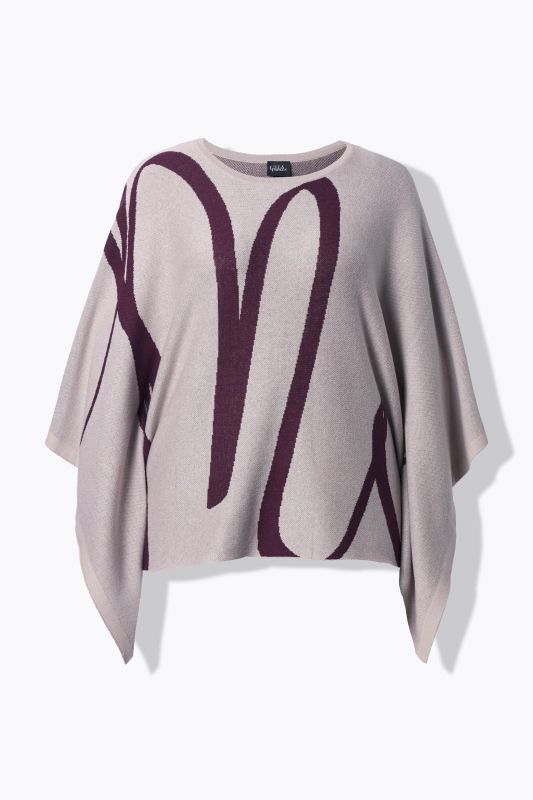 Пончо с рисуван принт