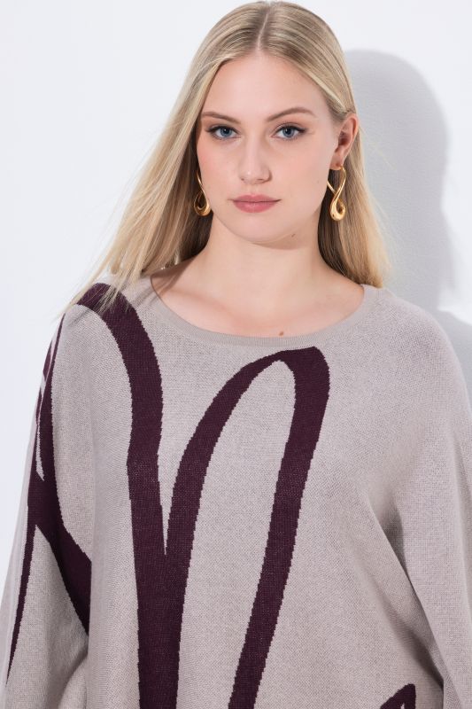 Пончо с рисуван принт