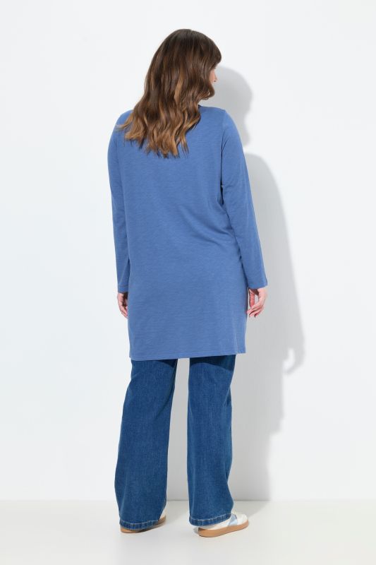 Туника памучна с лентов акцент