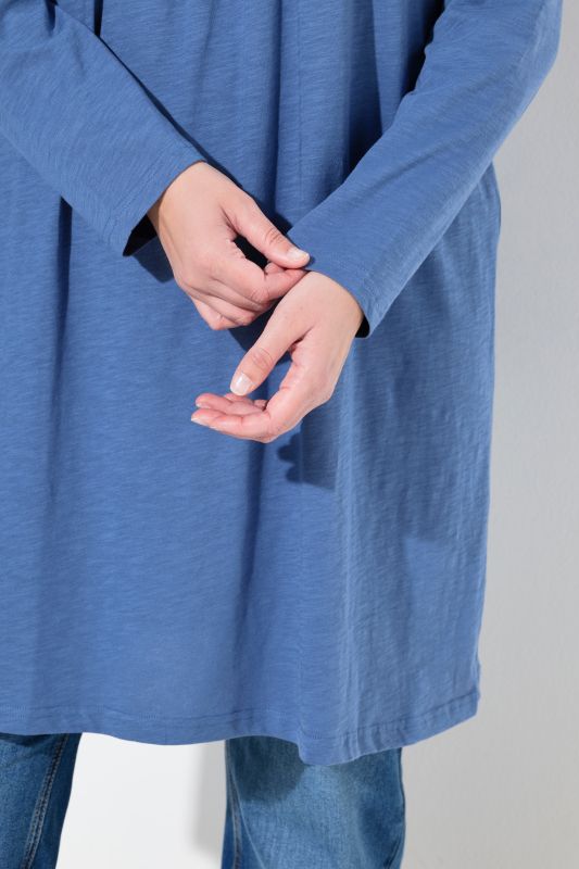 Туника памучна с лентов акцент