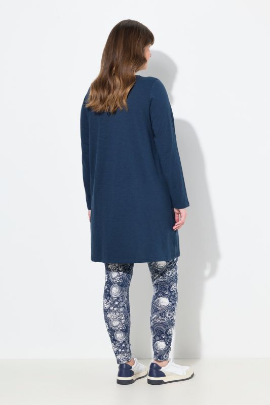 Туника памучна с лентов акцент