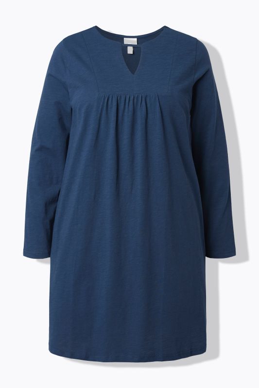 Туника памучна с лентов акцент