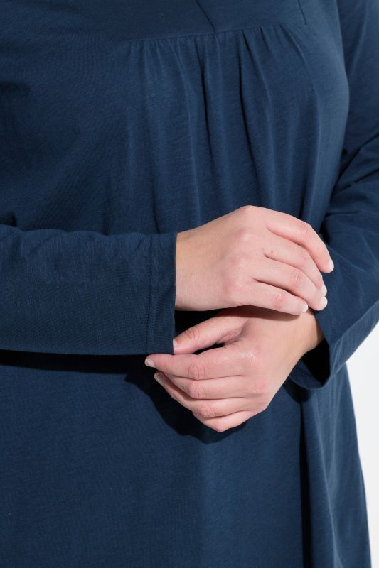 Туника памучна с лентов акцент