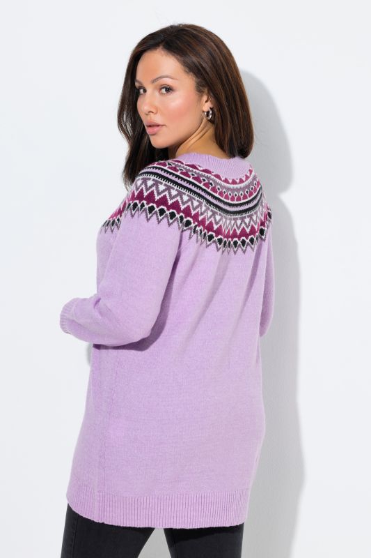 Пуловер с алпийски райета