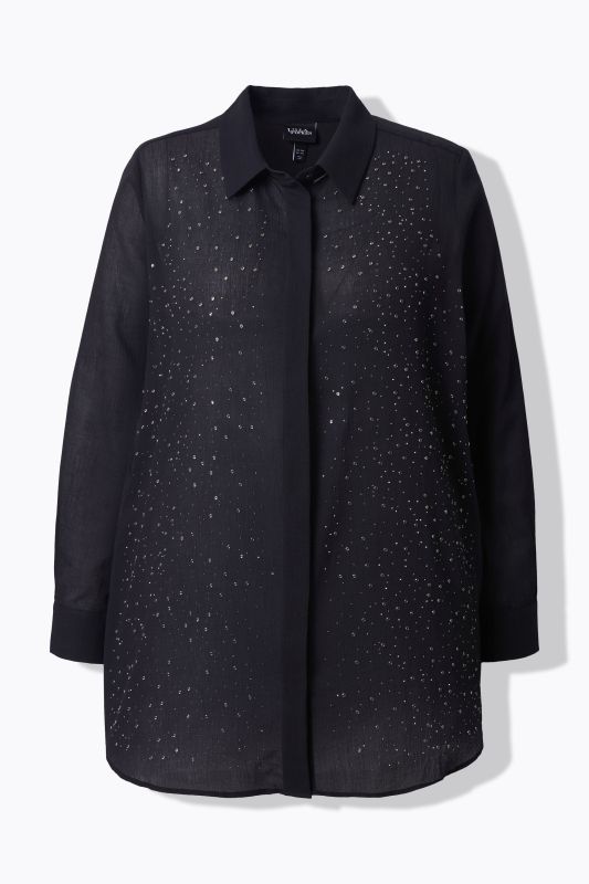 Риза с бляскави камъчета