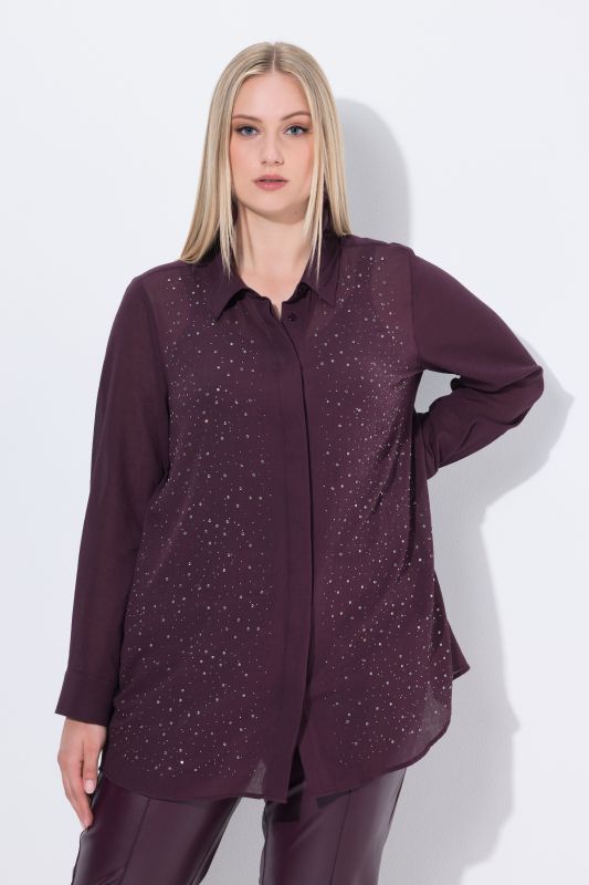 Риза с бляскави камъчета