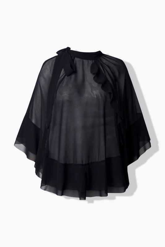 Блуза с шифон и креп