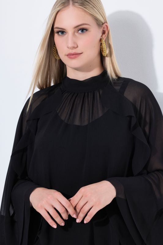 Блуза с шифон и креп