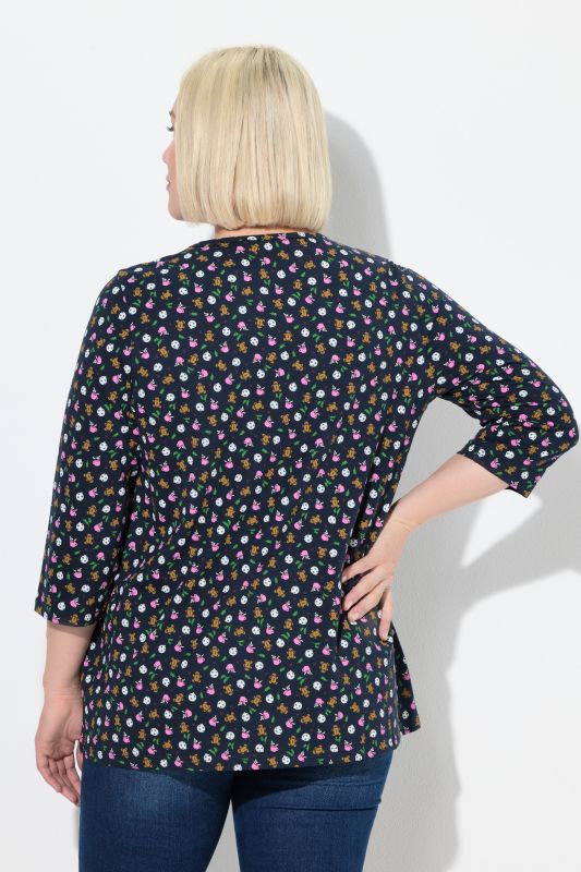 Тениска с принт на джинджифилово човече