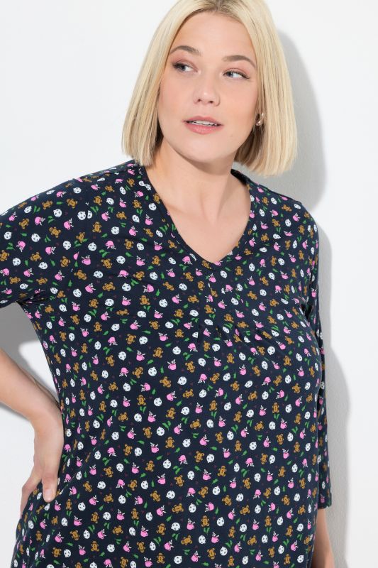 Тениска с принт на джинджифилово човече