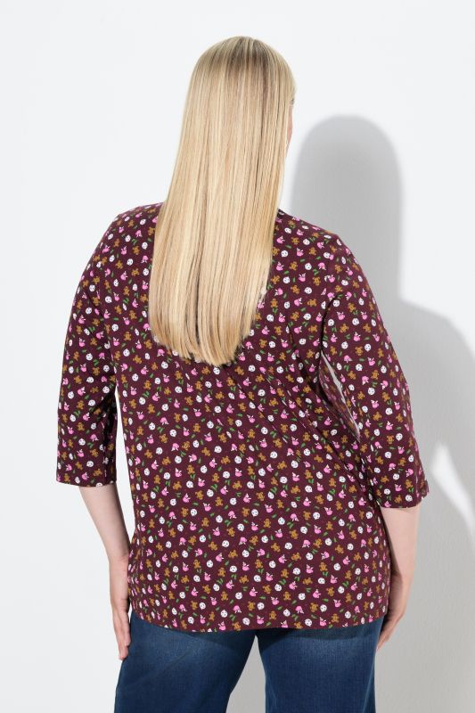 Тениска с принт на джинджифилово човече