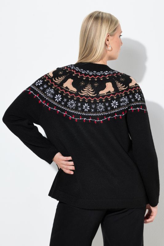 Пуловер с норвежки принт