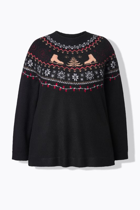 Пуловер с норвежки принт