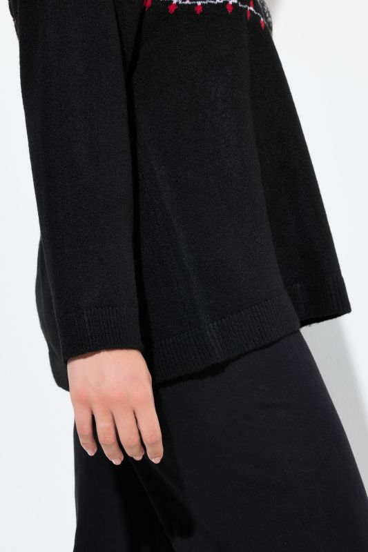 Пуловер с норвежки принт