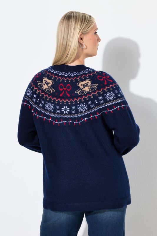 Пуловер с норвежки принт