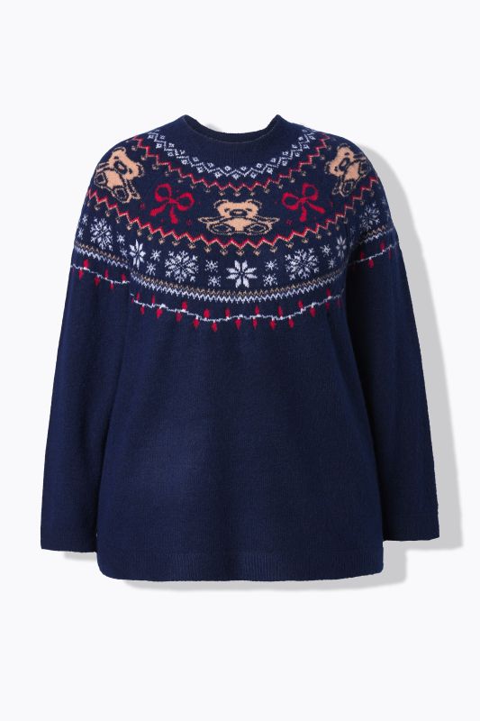 Пуловер с норвежки принт