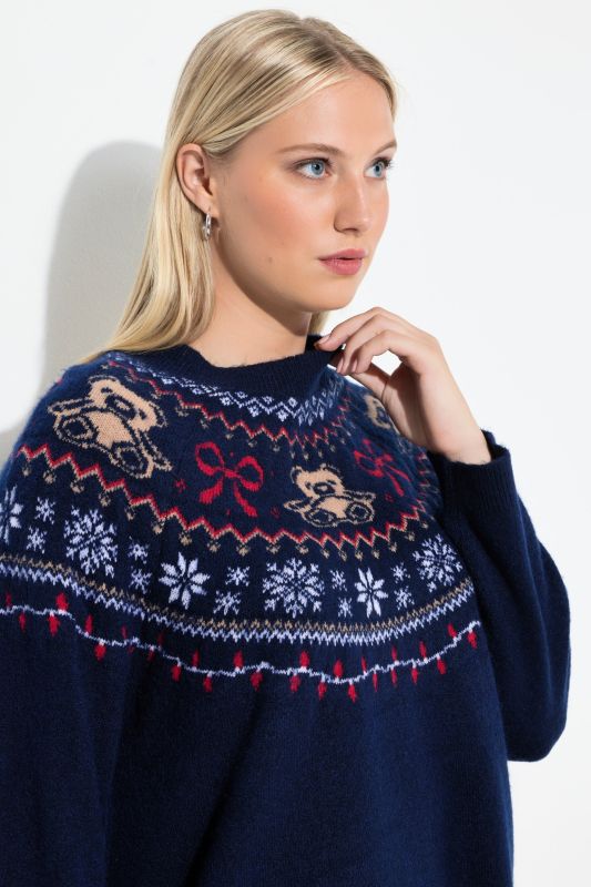 Пуловер с норвежки принт