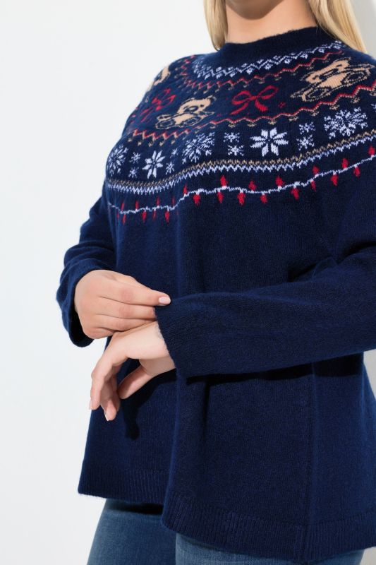 Пуловер с норвежки принт