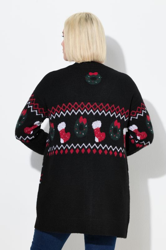 Жилетка плетена с коледен акцент