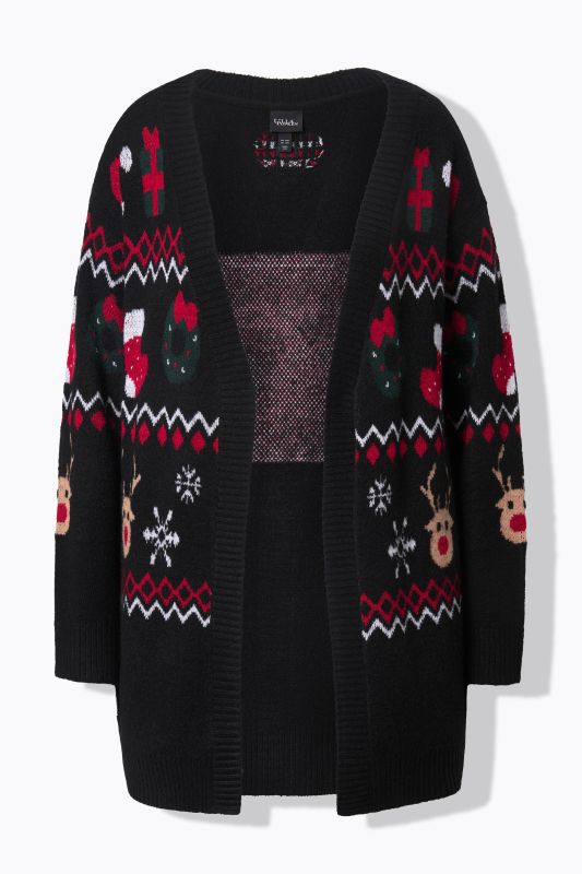 Жилетка плетена с коледен акцент