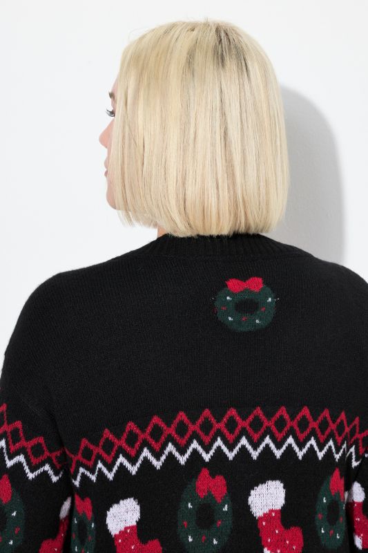 Жилетка плетена с коледен акцент