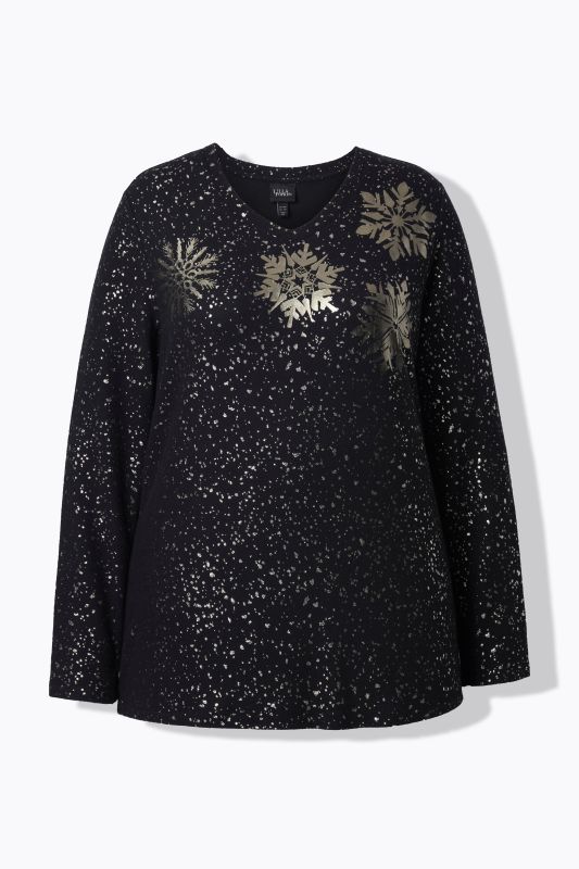 Суитчър с метални снежинки