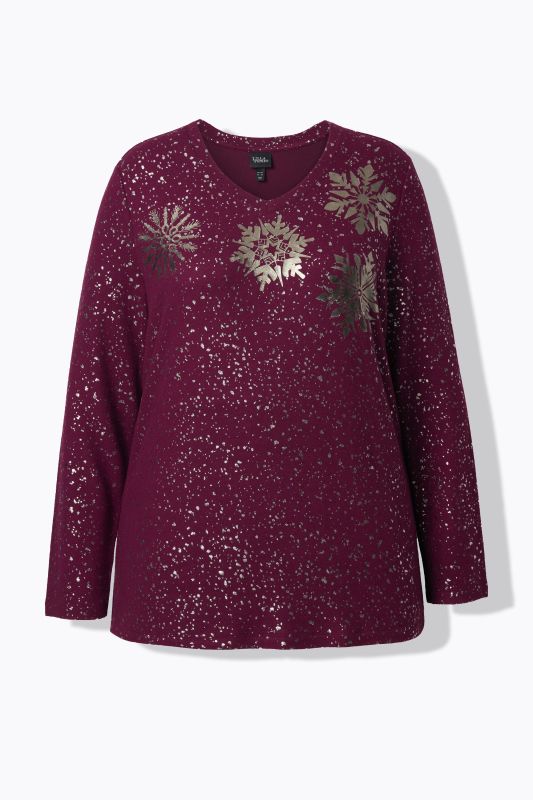 Суитчър с метални снежинки