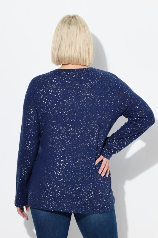 Суитчър с метални снежинки