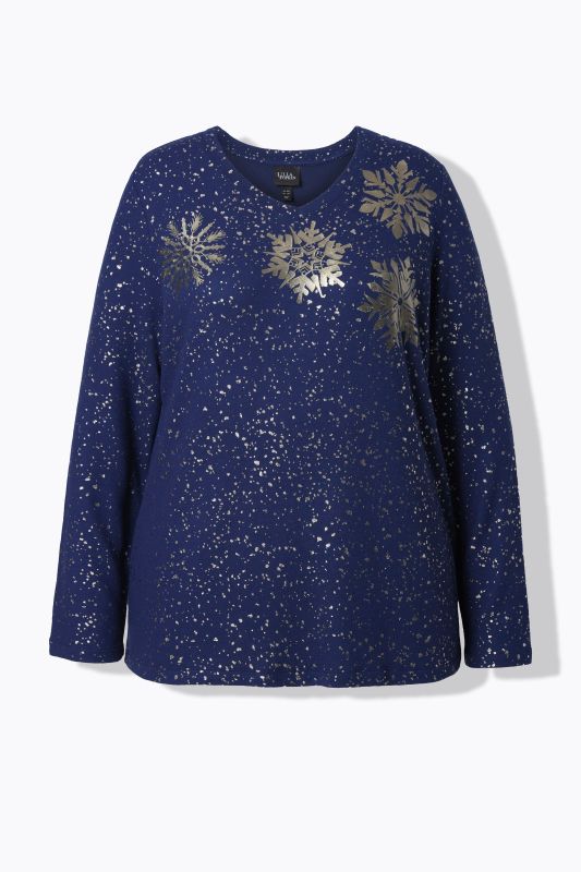 Суитчър с метални снежинки