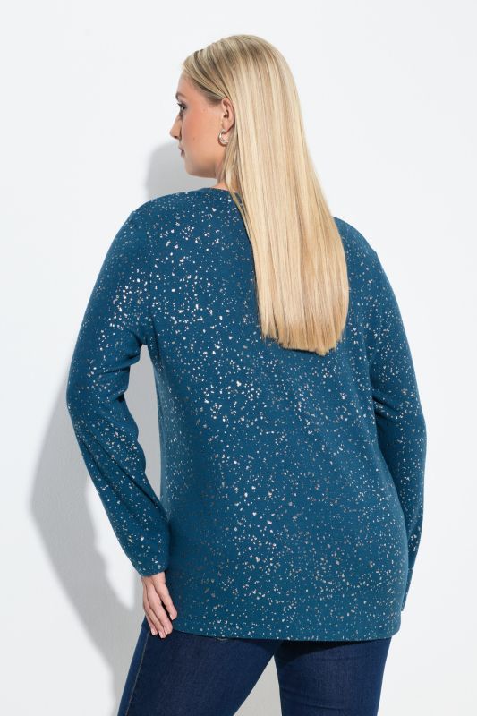 Суитчър с метални снежинки