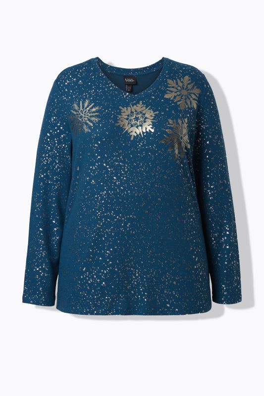 Суитчър с метални снежинки