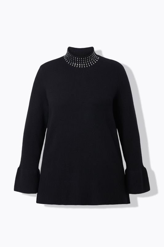 Пуловер с висока яка