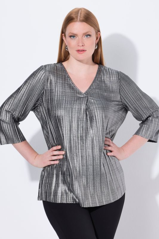 Туника сребърна с плисе