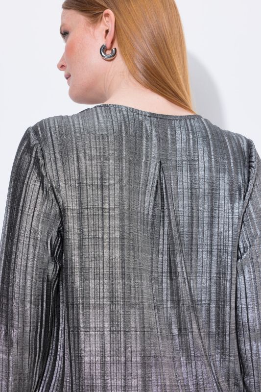 Туника сребърна с плисе