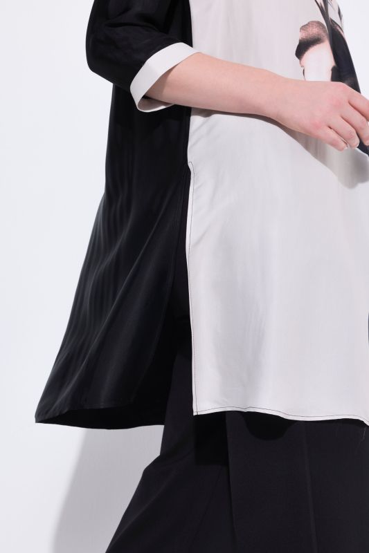 Туника с принт на лилии