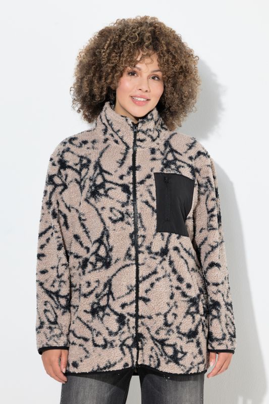 Яке с мраморен принт