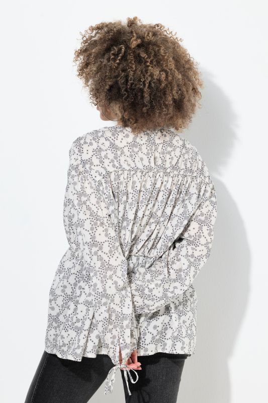 Блуза с принт на точки