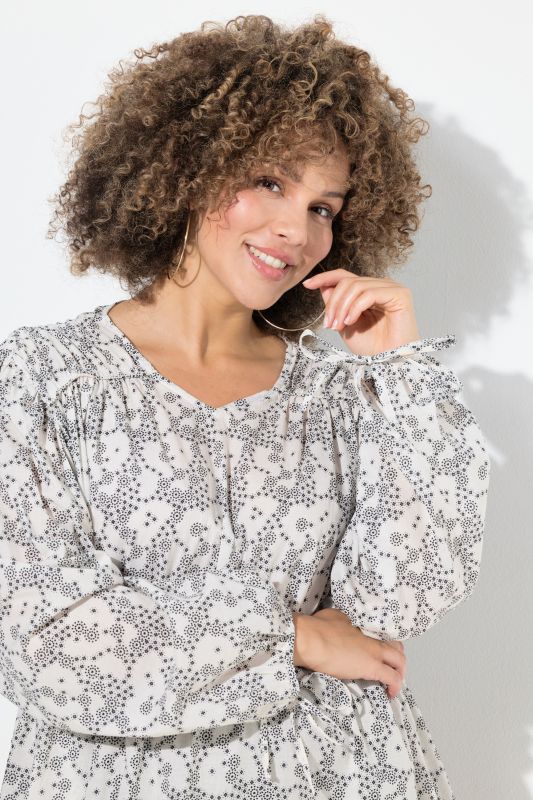 Блуза с принт на точки