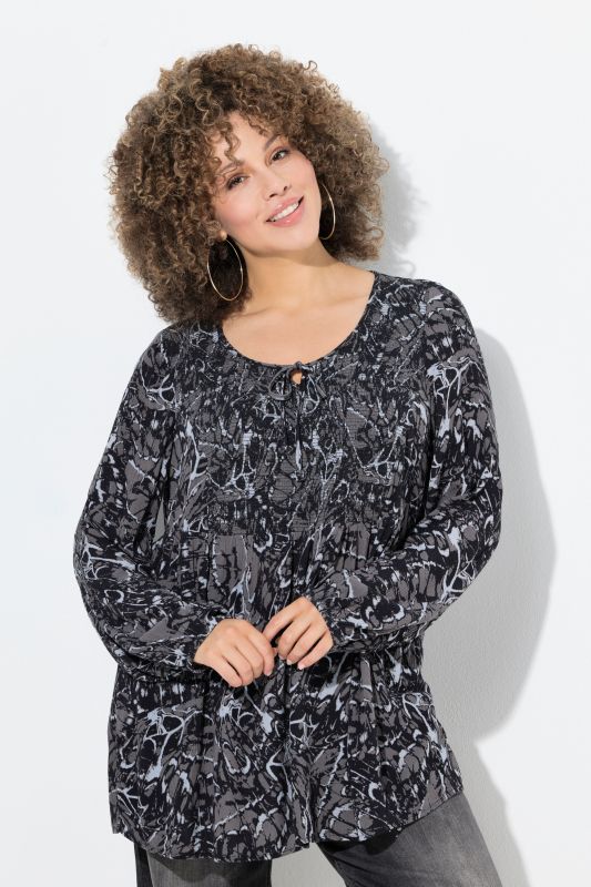 Блуза с принт на пеперуди