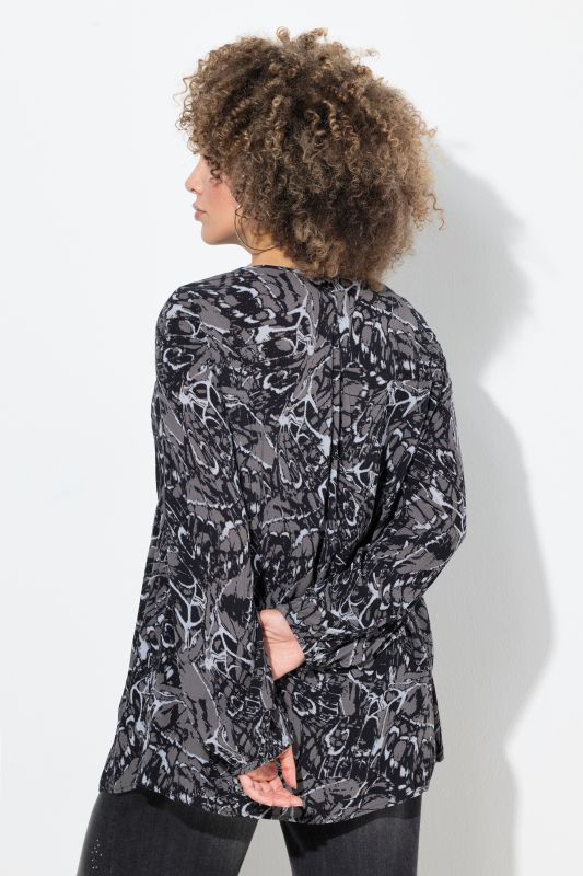 Блуза с принт на пеперуди